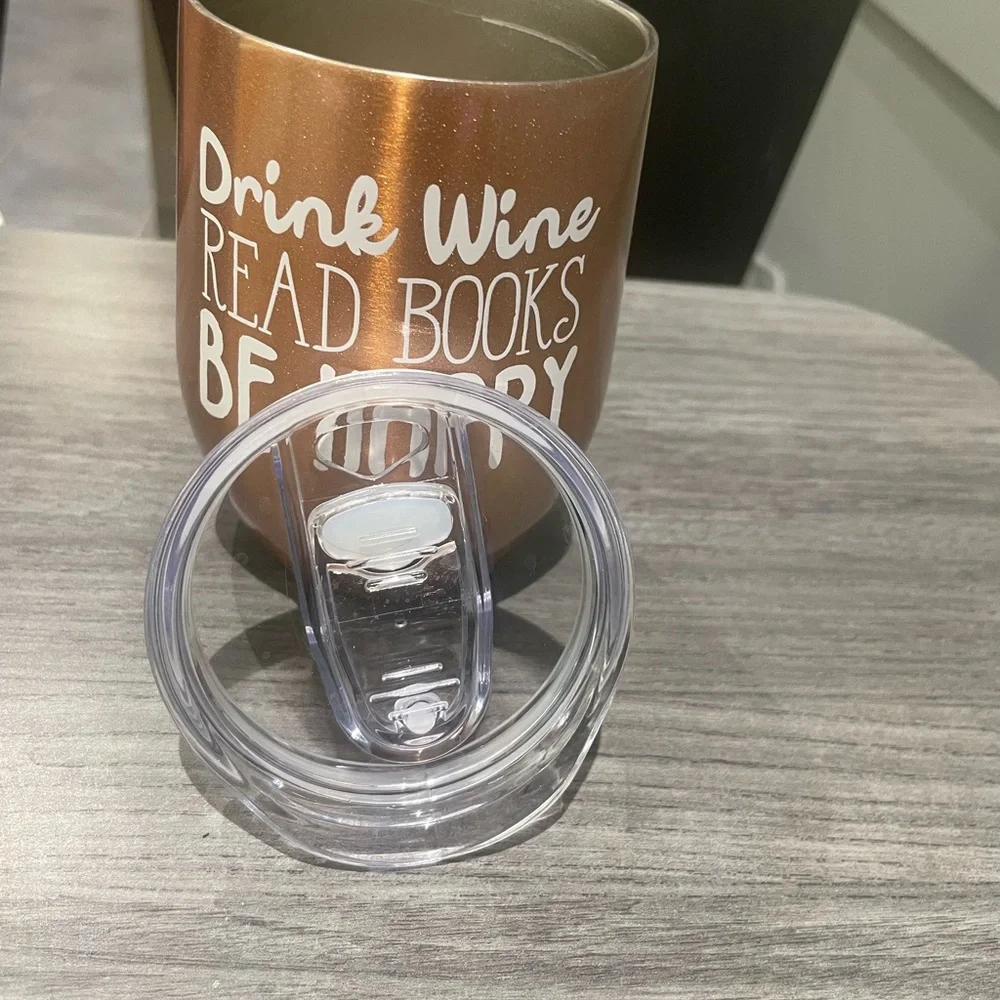 Copper Tone Insulated Wine Tumbler - Picture 2 of 2